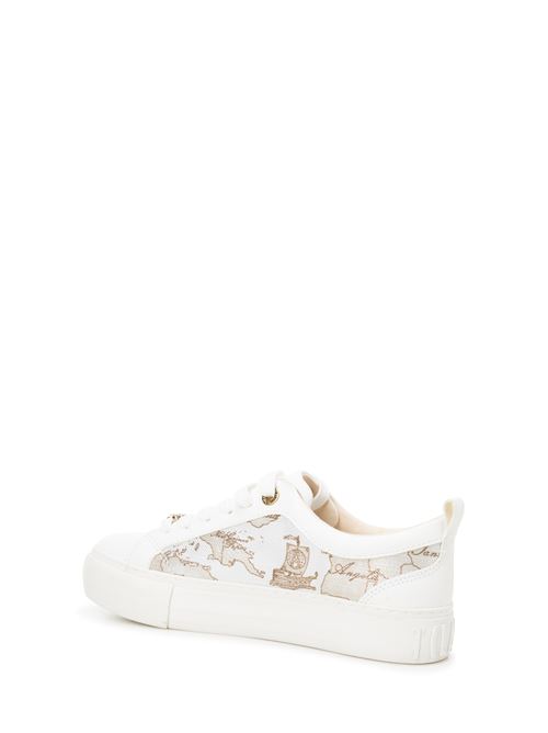 Sneakers in smooth leather and Geo Safari laminated fabric ALVIERO MARTINI | N18150558X018